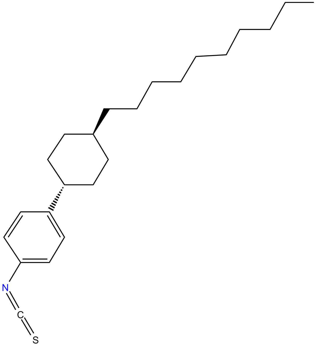 Image of Benzene, 1-(trans-4-decylcyclohexyl)-4-isothiocyanato-