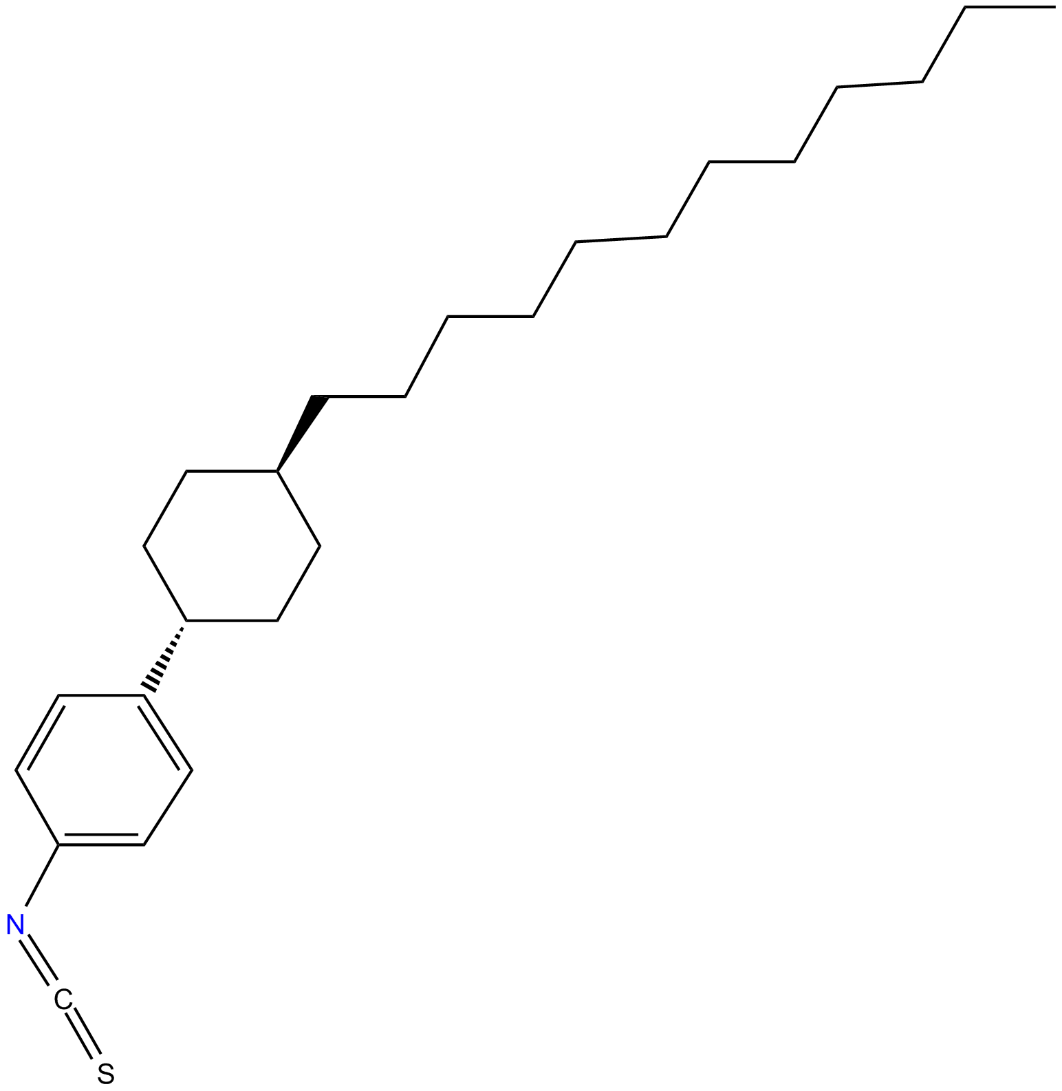 Image of Benzene, 1-(trans-4-dodecylcyclohexyl)-4-isothiocyanato-