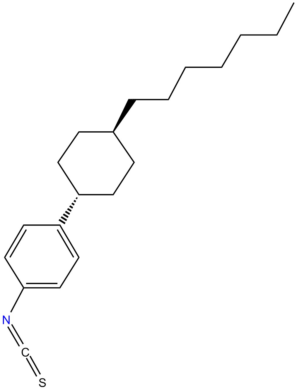 Image of Benzene, 1-(trans-4-heptylcyclohexyl)-4-isothiocyanato-