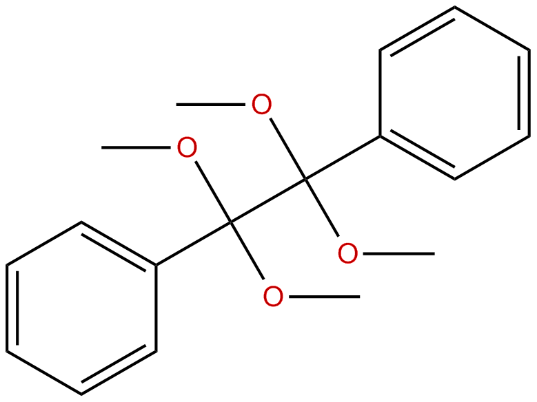 Image of benzene, 1,1'-(1,1,2,2-tetramethoxy-1,2-ethanediyl)bis-