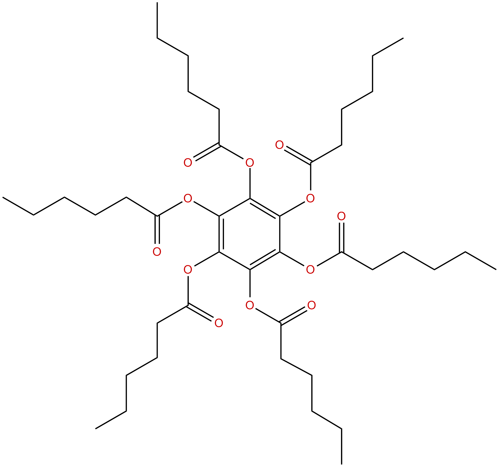 Image of benzene hexahexanoate