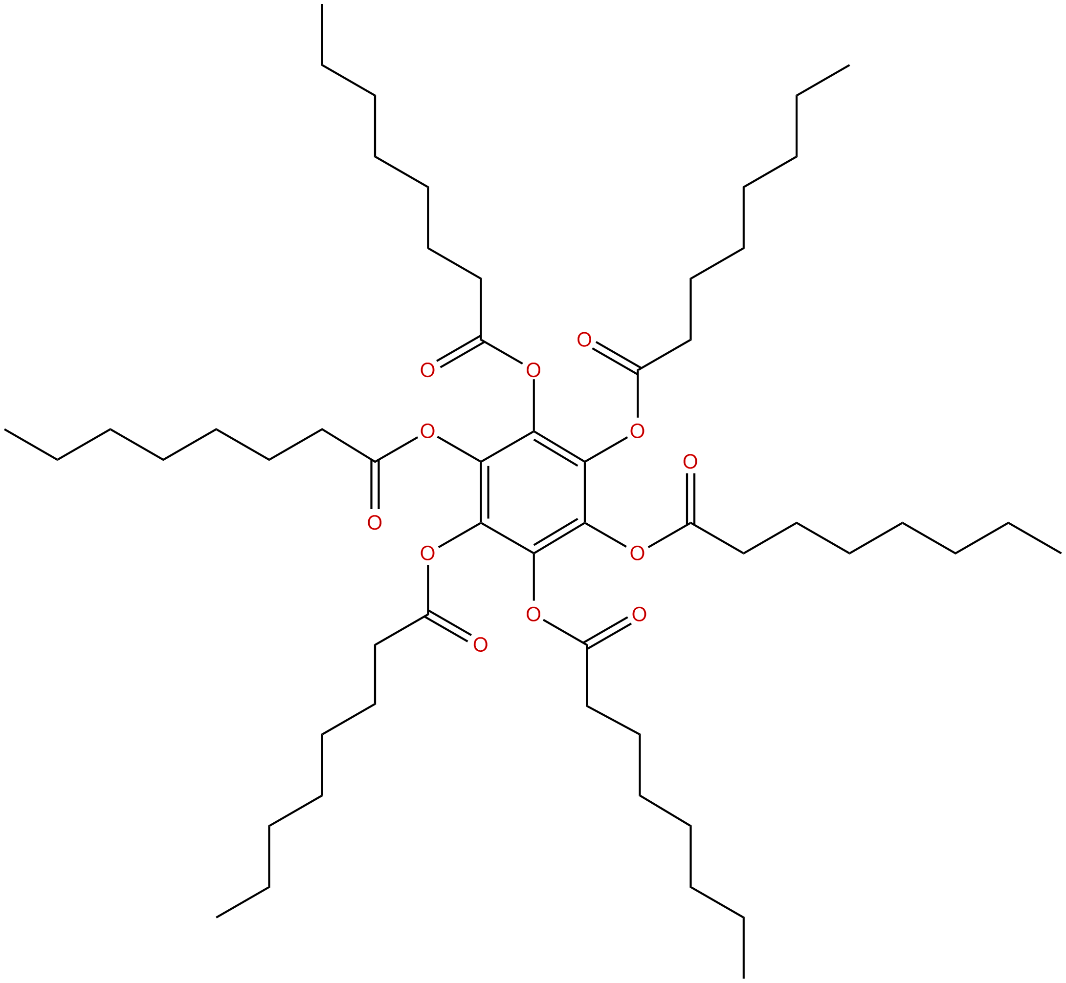Image of benzene hexaoctanoate
