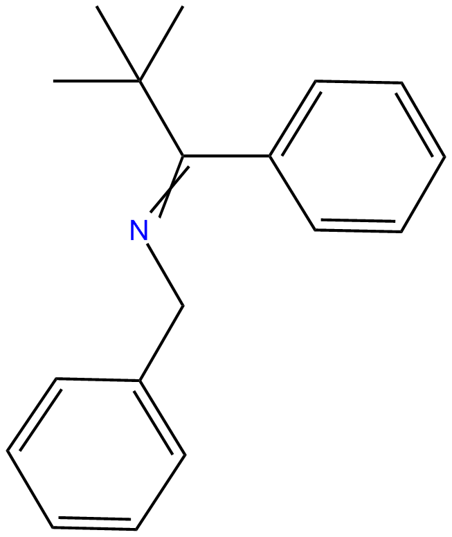 Image of benzenemethanamine, N-(2,2-dimethyl-1-phenylpropylidene)-