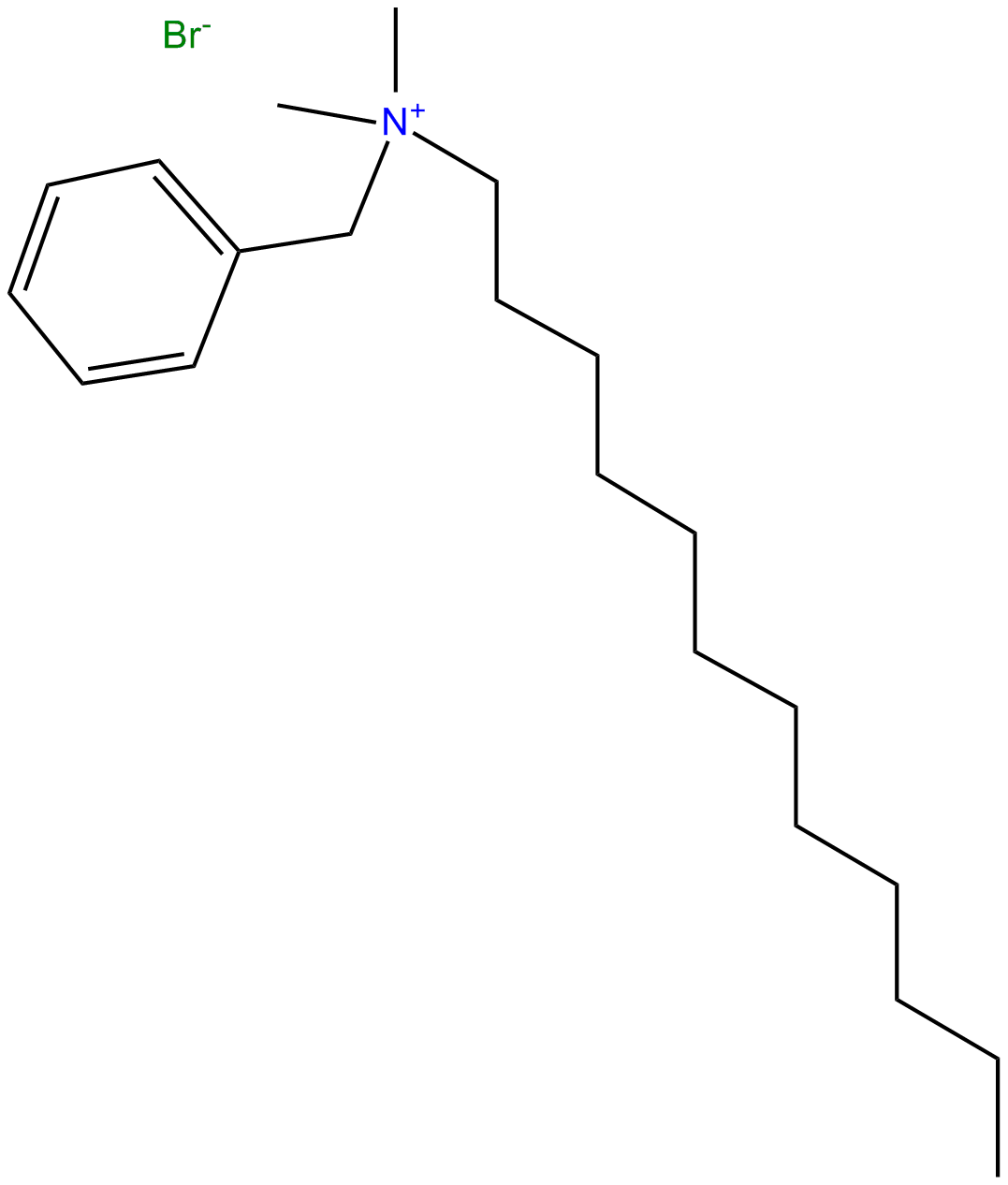 Image of benzenemethanaminium, N-dodecyl-N,N-dimethyl, bromide