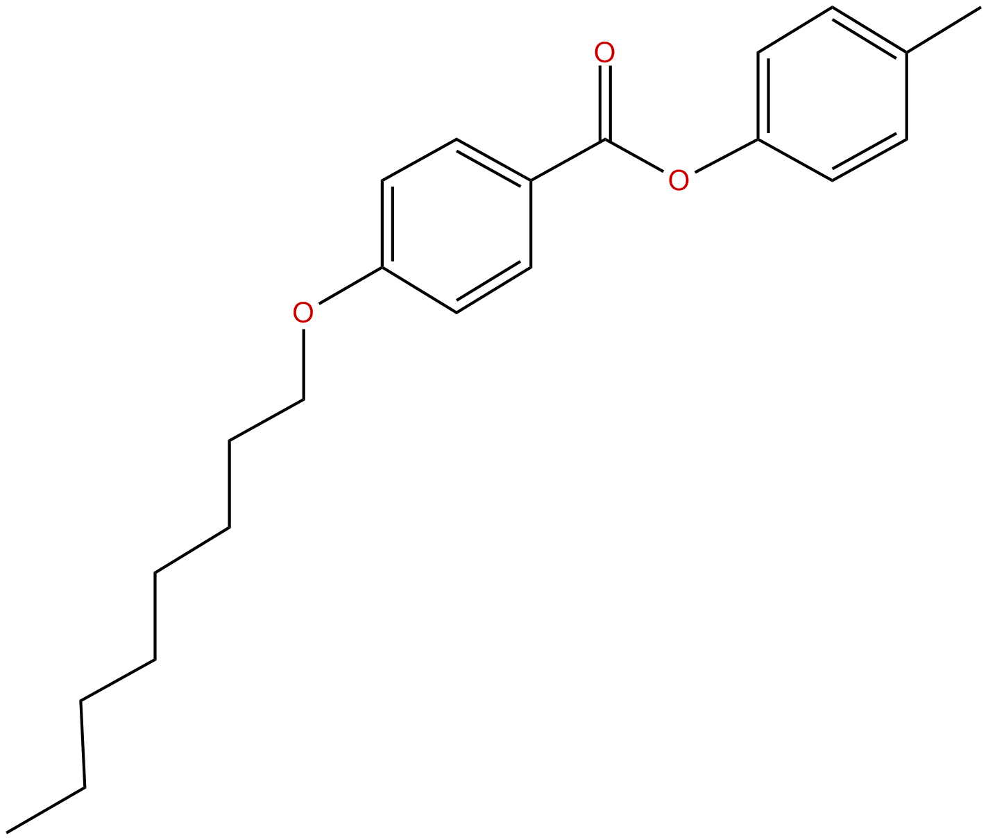 Image of benzoic acid, 4-(octyloxy)-, 4-methylphenyl ester