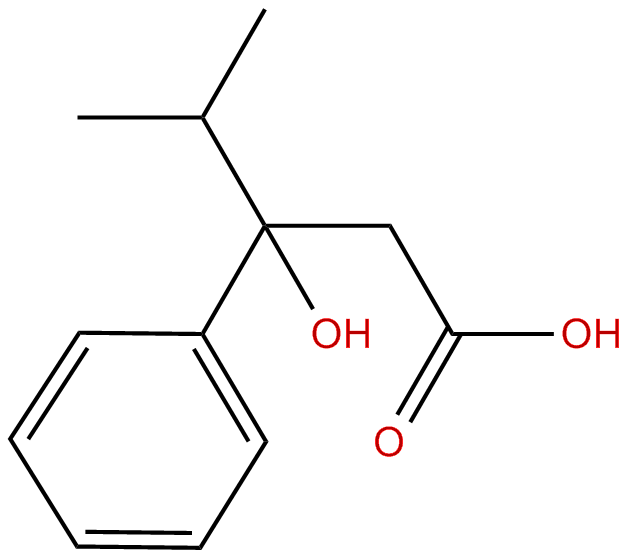 Image of beta-hydroxy-beta-(1-methylethyl)-benzenepropanoic acid