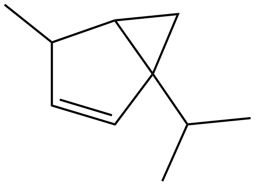 Image of bicyclo[3.1.0]hex-2-ene, 4-methyl-1-(1-methylethyl)-