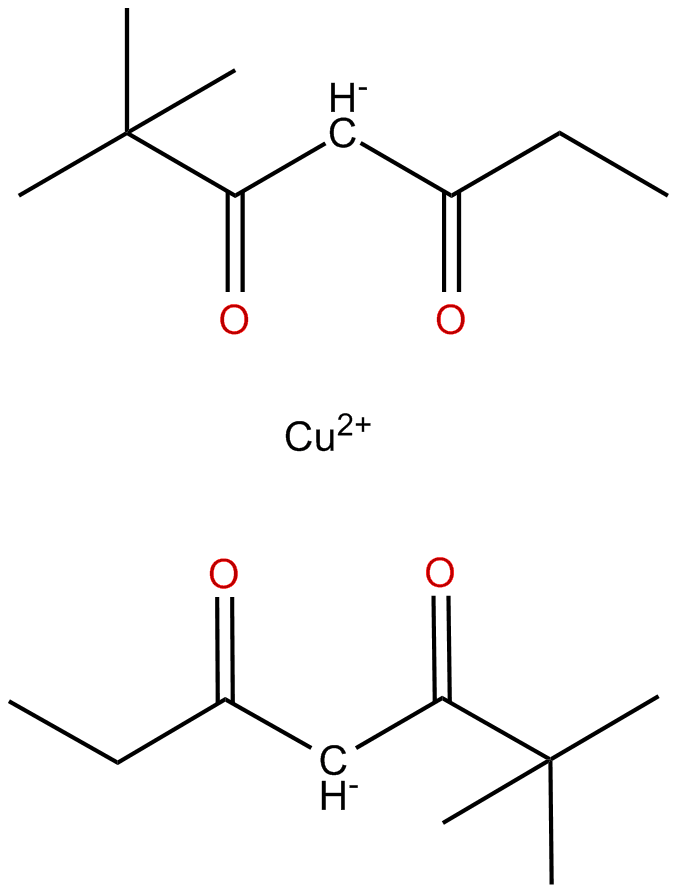 Image of bis(2,2-dimethylheptane-3,5-dionato)Cu(II)