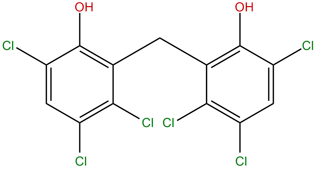 Image of bis(3,5,6-trichloro-2-hydroxyphenyl)methane