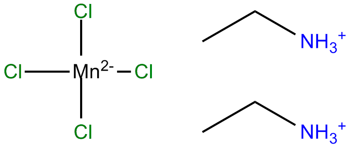 Image of bis(ethylammonium) tetrachloromanganate (II)