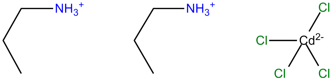 Image of bis(n-propylammonium) tetrachlorocadmate