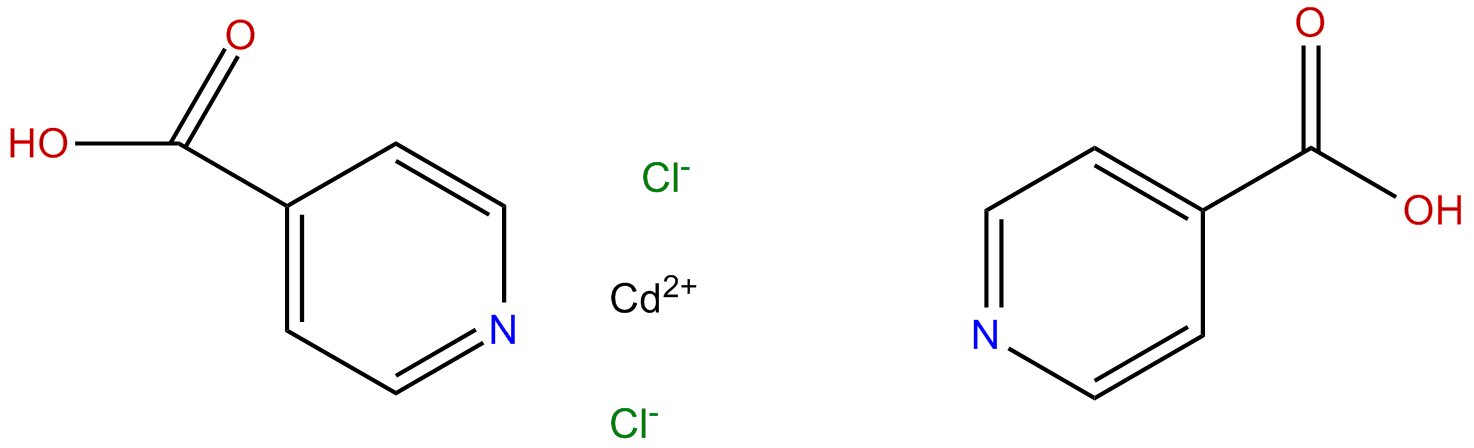 Image of Cadmate(2-), dichlorobis(3-pyridinecarboxylato-N1)-, dihydrogen, (T-4)-