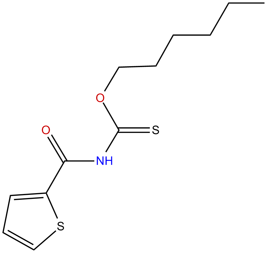 Image of carbamothioic acid, N-(2-thienylcarbonyl)-, o-hexyl ester
