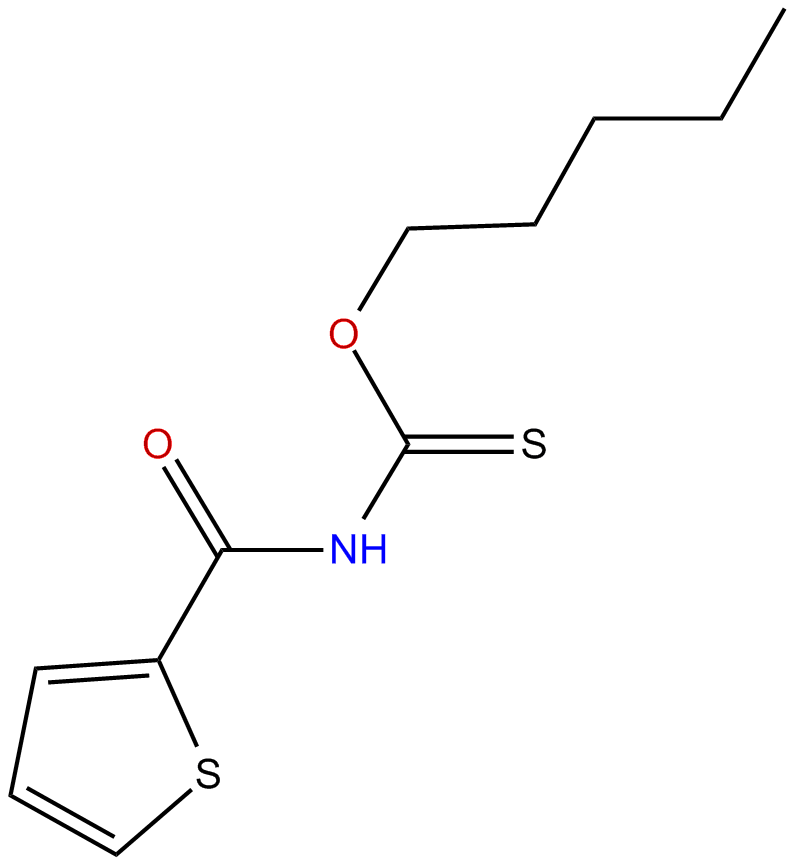 Image of carbamothioic acid, N-(2-thienylcarbonyl)-, o-pentyl ester