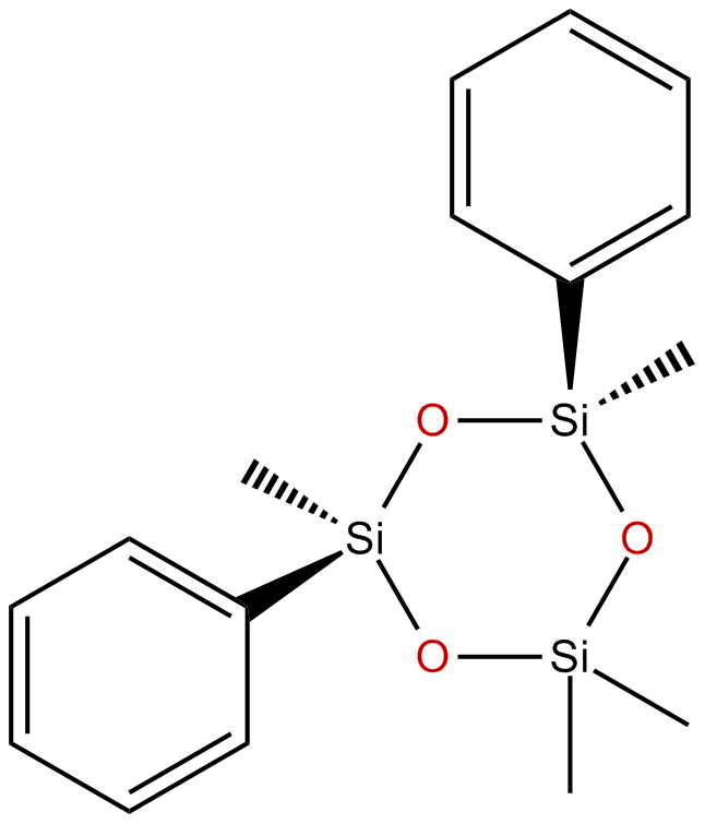 Image of cis-1,1,3,5-tetramethyl-3,5-diphenylcyclotrisiloxane