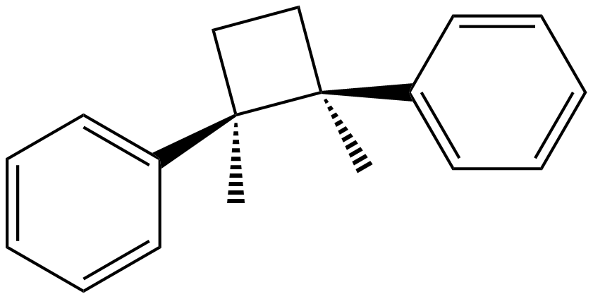Image of cis-1,2-dimethyl-1,2-diphenylcyclobutane