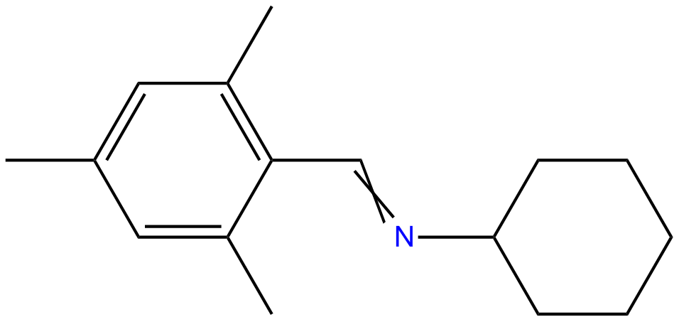 Image of cyclohexanamine, N-[(2,4,6-trimethylphenyl)methylene]-