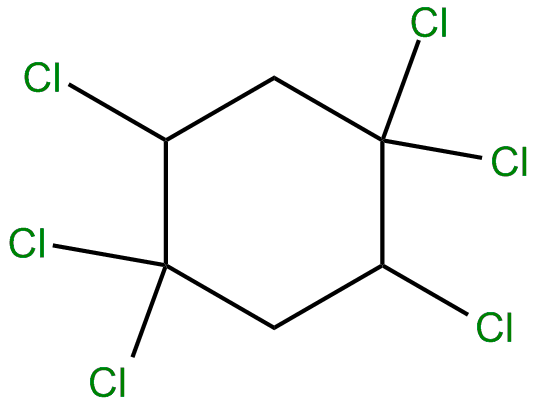 Image of cyclohexane, 1,1,2,4,4,5-hexachloro-
