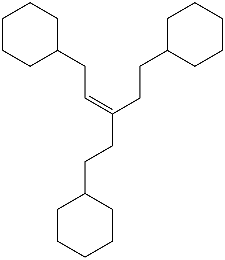 Image of cyclohexane, 1,1'-[3-(2-cyclohexylethyl)-2-pentene-1,5-diyl]bis-