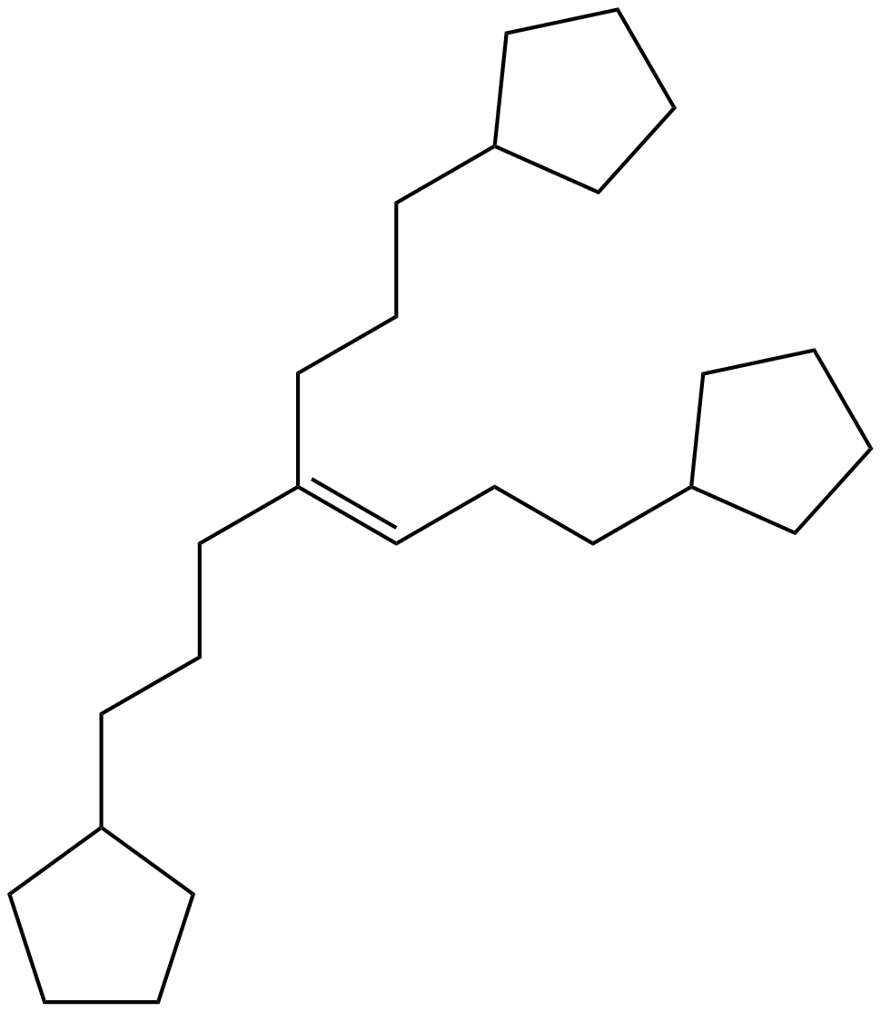 Image of cyclopentane, 1,1'-[4-(3-cyclopentylpropyl)-3-heptene-1,7-diyl]bis-