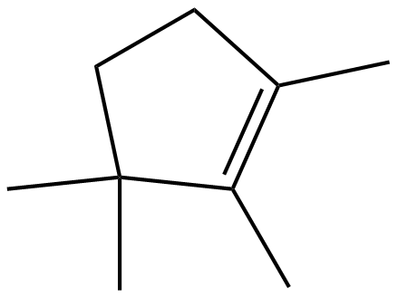 Image of cyclopentene, 1,2,3,3-tetramethyl-