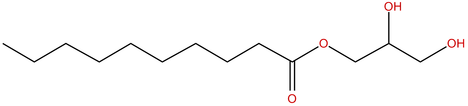 Image of decanoic acid, 2,3-dihydroxypropyl ester