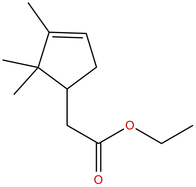 Image of dihydro-3-Cyclopentene-1-acetic acid,2,2,3-trimethyl-, ethyl ester