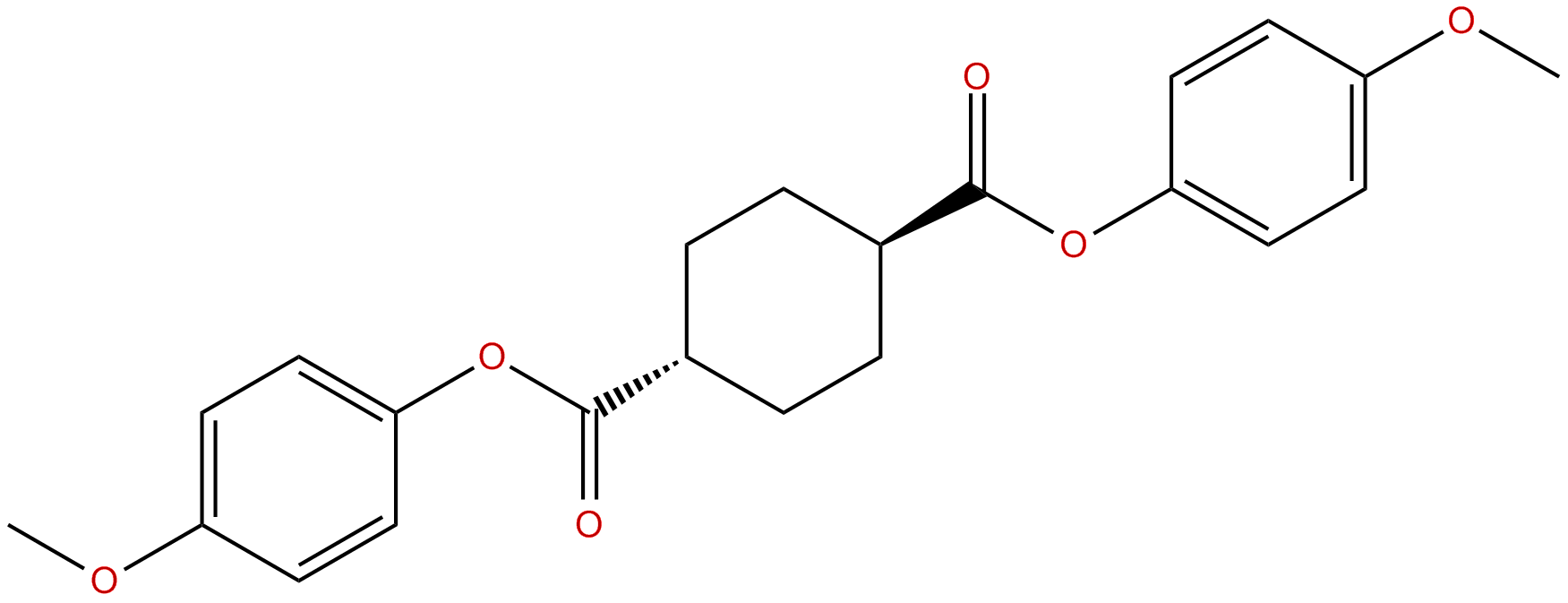 Image of di(4-methoxyphenyl) trans-cyclohexane-1,4-dicarboxylate