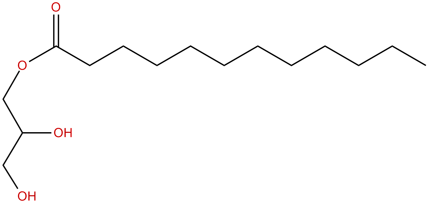 Image of dodecanoic acid, 2,3-dihydroxypropyl ester