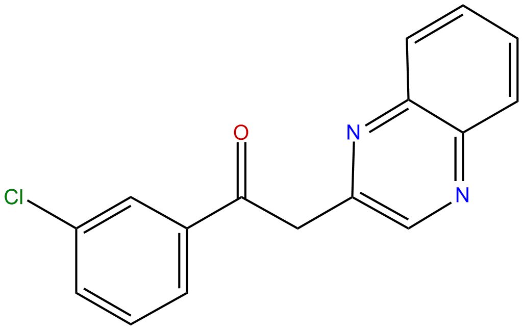Image of Ethanone, 1-(3-chlorophenyl)-2-(2-quinoxalinyl)-