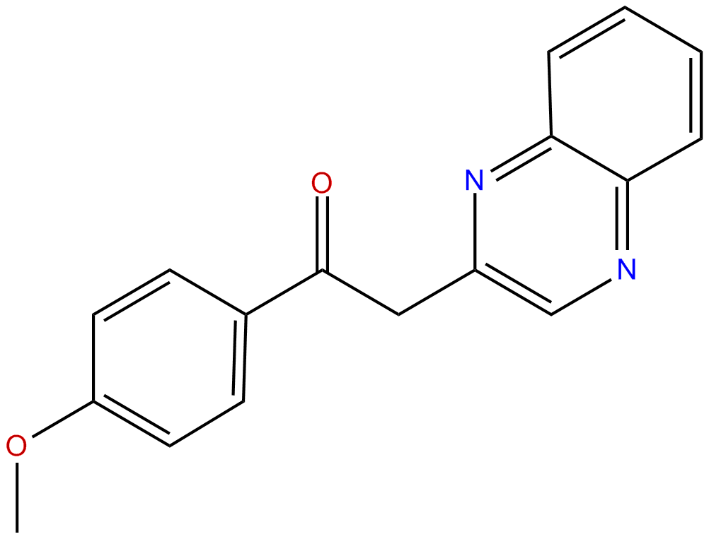 Image of Ethanone, 1-(4-methoxyphenyl)-2-(2-quinoxalinyl)-