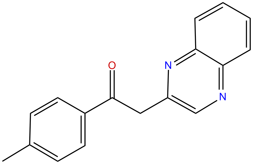 Image of Ethanone, 1-(4-methylphenyl)-2-(2-quinoxalinyl)-