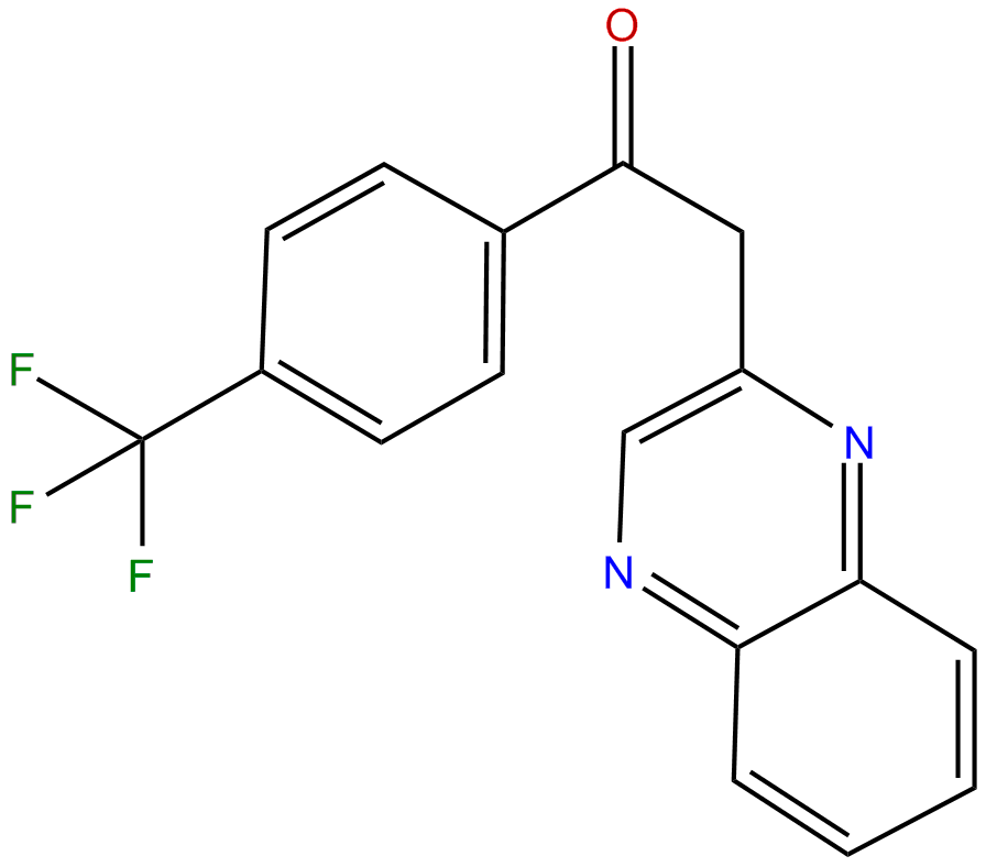 Image of Ethanone, 2-(2-quinoxalinyl)-1-[4-(trifluoromethyl)phenyl]-