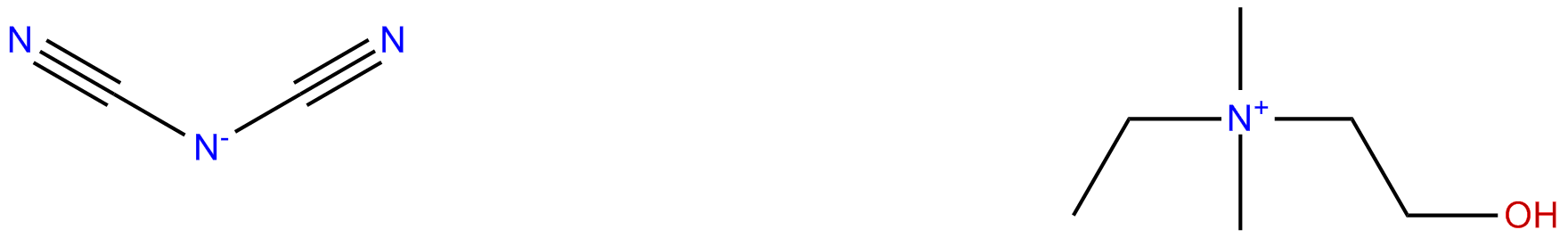 Image of ethyl-(2-hydroxyethyl)-dimethyl-ammonium dicyanamide