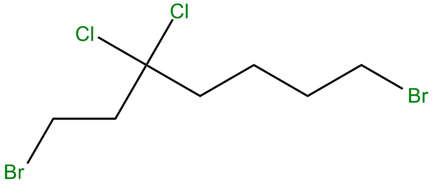 Image of heptane, 1,7-dibromo-3,3-dichloro-