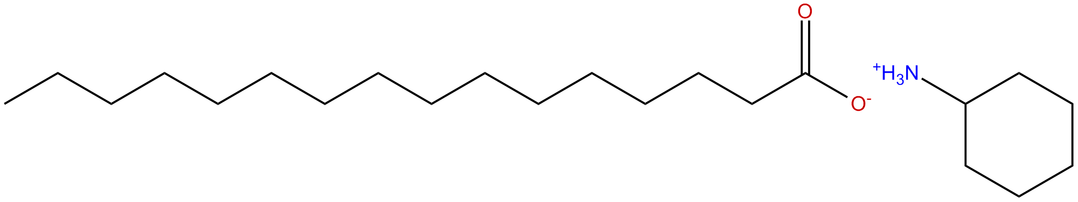 Image of hexadecanoic acid cyclohexanamine salt (1:1)