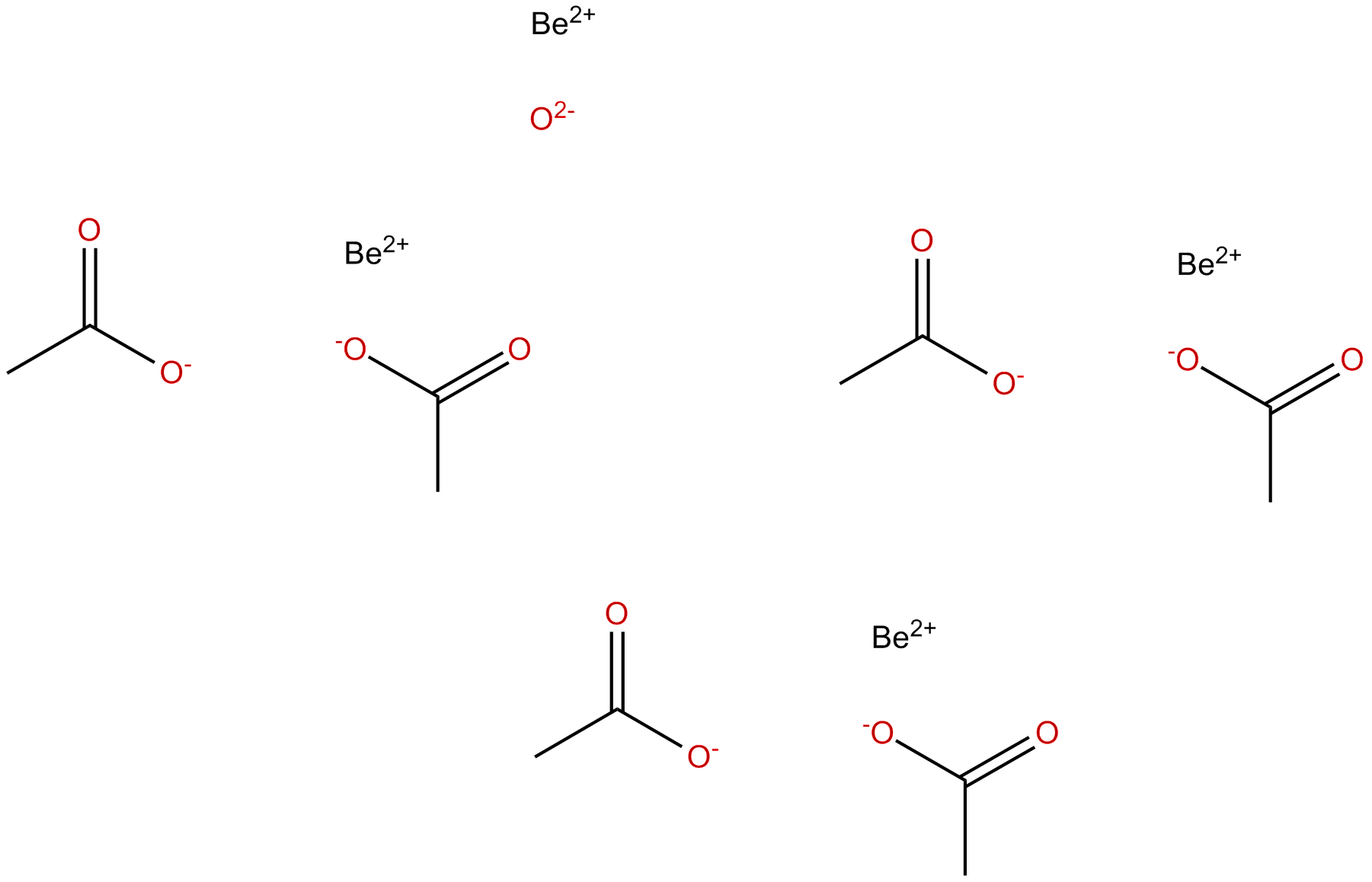 Image of hexakis(acetato)oxotetraberyllium