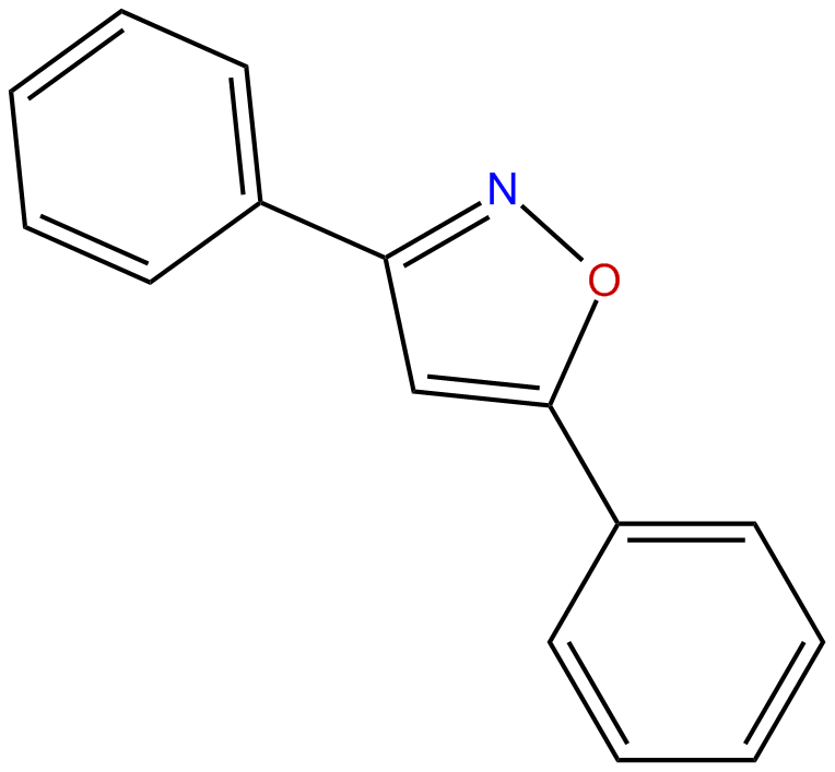 Image of isoxazole, 3,5-diphenyl-