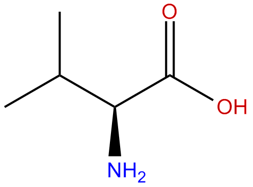 Image of L-2-amino-3-methylbutanoic acid