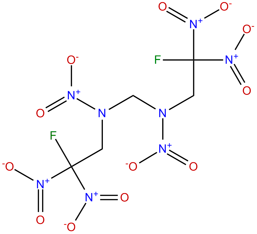 Image of methanediamine, N,N'-bis(2-fluoro-2,2-dinitroethyl)-N,N'-dinitro-