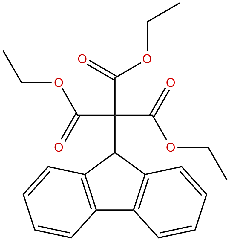 Image of methanetricarboxylic acid, 9H-fluoren-9-yl-, triethyl ester