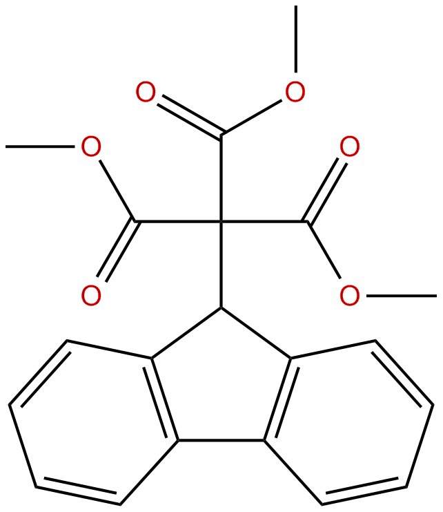 Image of methanetricarboxylic acid, 9H-fluoren-9-yl-, trimethyl ester