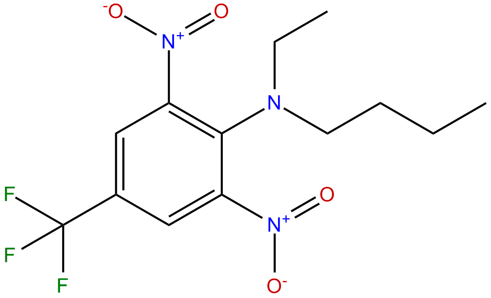 Image of N-butyl-N-ethyl-2,6-dinitro-4-(trifluoromethyl)benzenamine