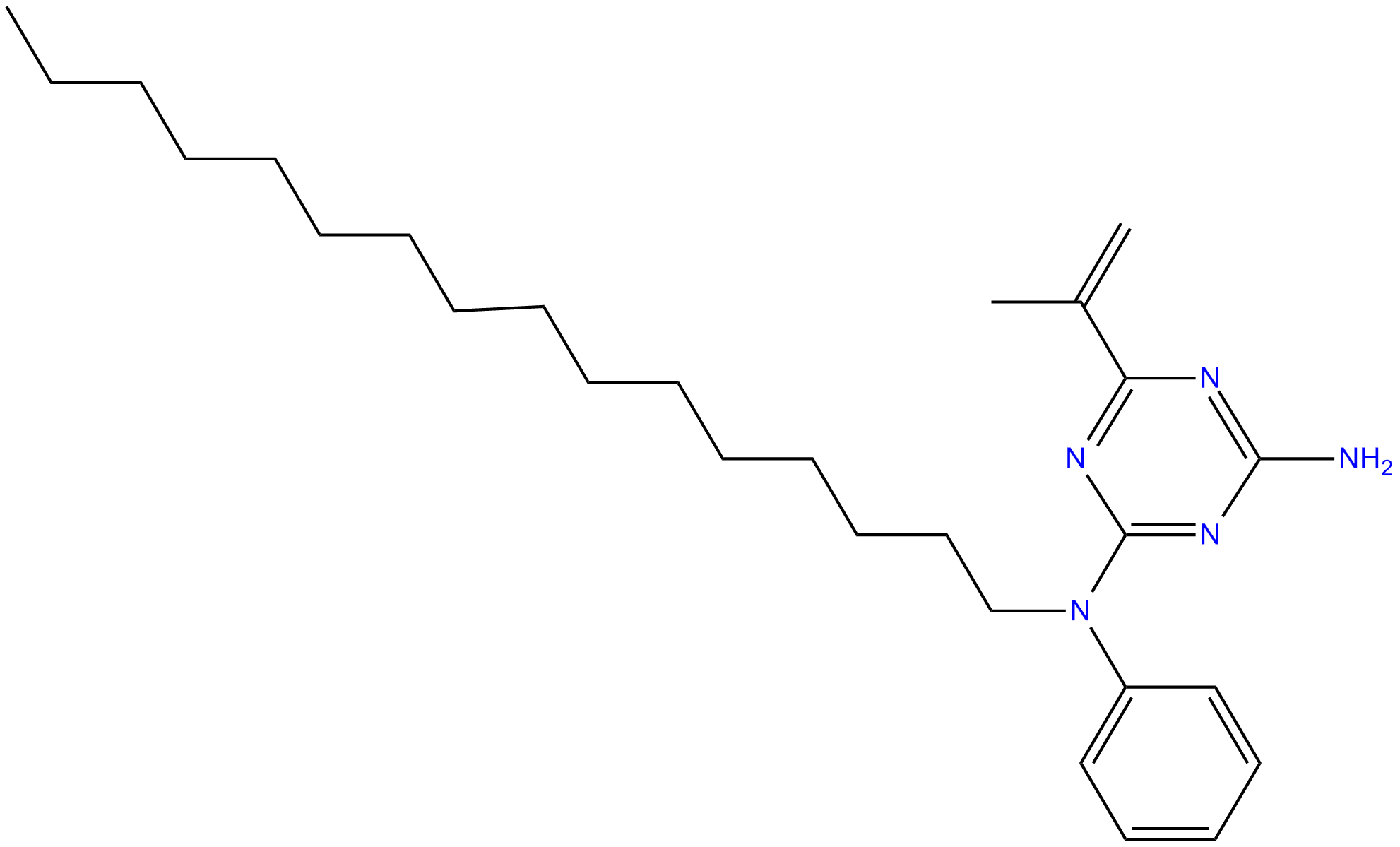 Image of N-hexadecyl-6-(1-methylethenyl)-N-phenyl-1,3,5-triazine-2,4-diamine
