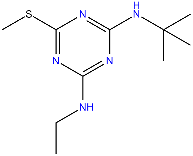 Image of N-(1,1-dimethylethyl)-N'-ethyl-6-(methylthio)-1,3,5-triazine-2,4-diamine