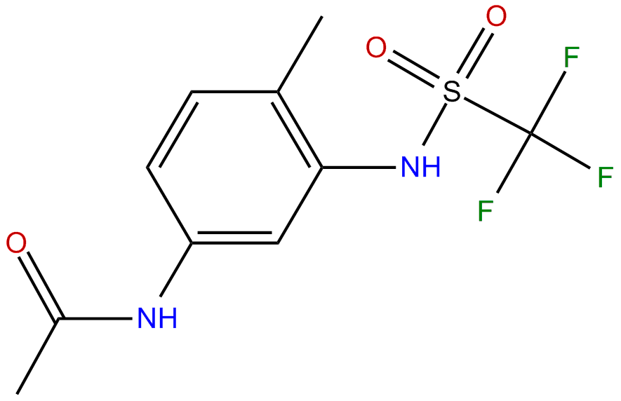 Image of N-[4-methyl-3-[[(trifluoromethyl)sulfonyl]amino]phenyl]acetamide