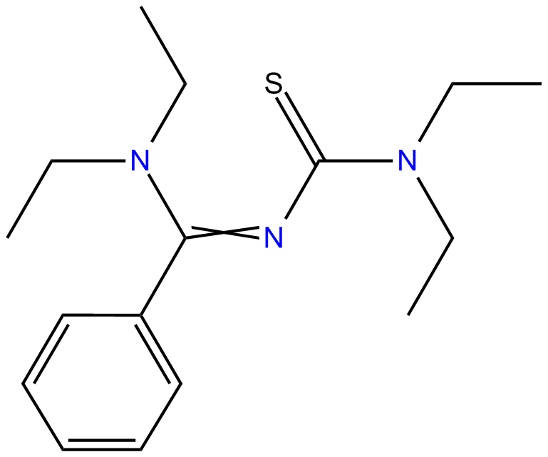 Image of N-(diethylaminothiocarbonyl)-N',N'-diethylbenzamidine