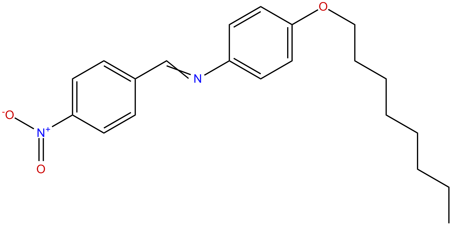 Image of N-[(4-nitrophenyl)methylene]-4-(octyloxy)benzenamine