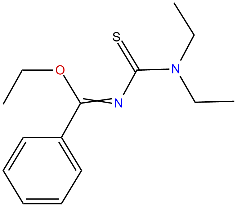Image of N-[(diethylamino)thioxomethyl]-benzenecarboximidic acid, ethyl ester