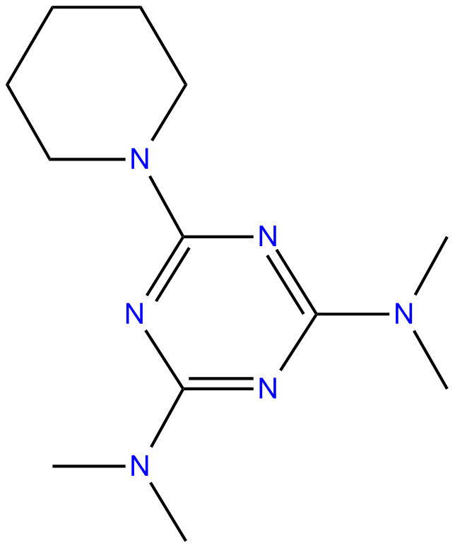 Image of N,N,N',N'-tetramethyl-6-(1-piperidinyl)-1,3,5-triazine-2,4-diamine